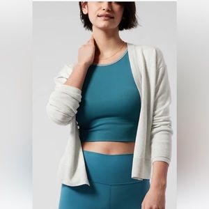 Athleta Shift Cardigan - Light Gray - Size Small